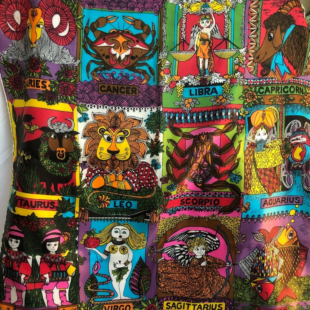 Zodiac Gentex VINTAGE Rare scarf